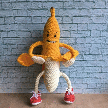 Amigurumi Banana Hooligan | Banana No-sew Crochet Pattern | Crochet pattern Food | Fruit crochet | Amigurumi Base