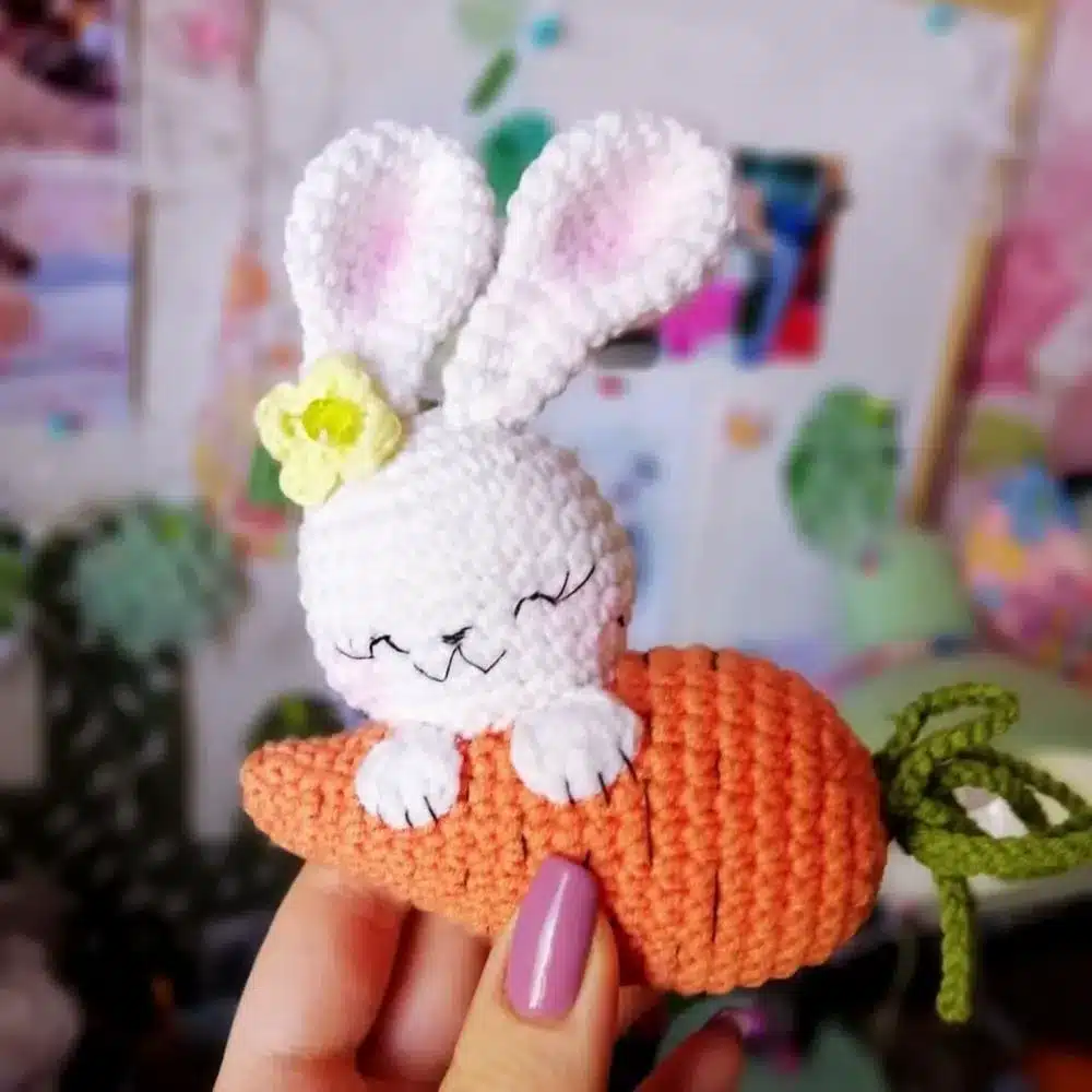 Untitled (15) Bunny with Carrot Amigurumi Crochet Pattern - Cute Kawaii Easter Toy - Image 1