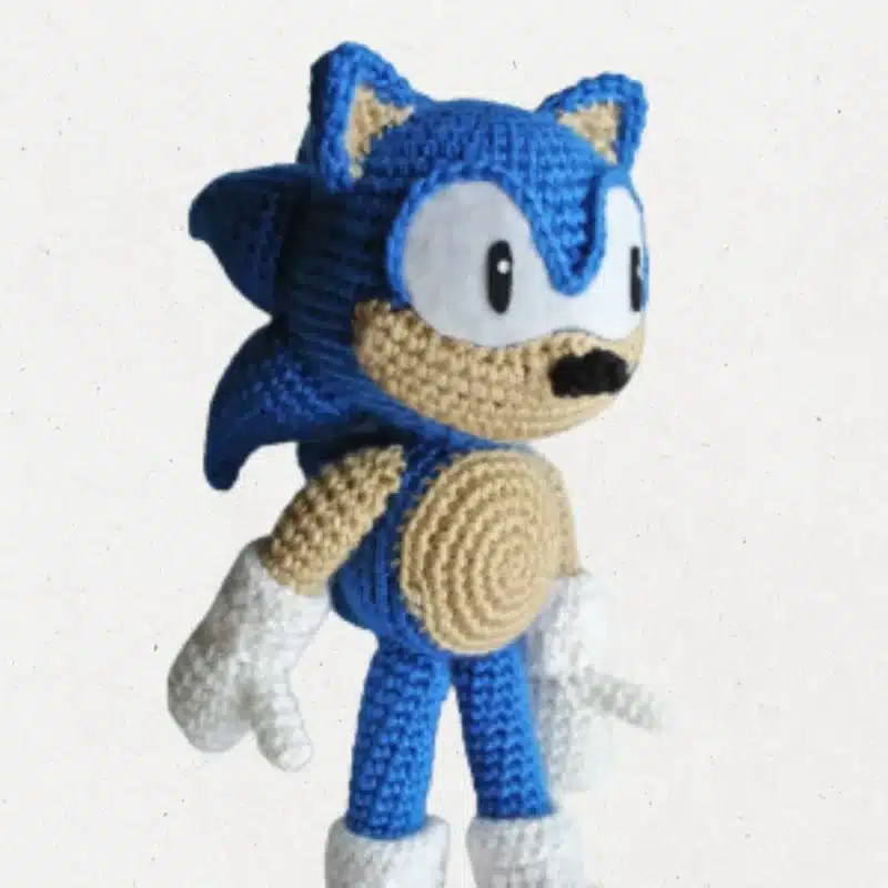 sonic amigurumi crochet toy handmade sega gift