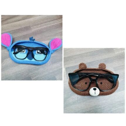 2in1 Cute Bear and Alien Eyeglasses Holder Crochet Pattern, Easy Crochet Pattern