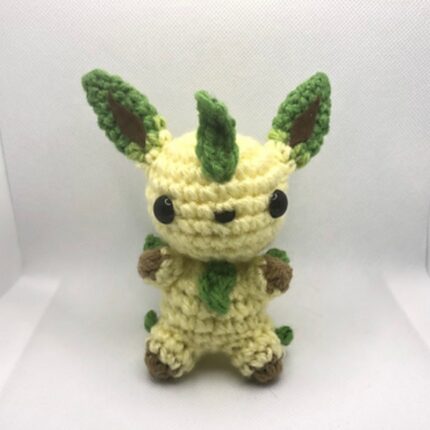 Chibi Leafeon Crochet Pattern, Inspired Amigurumi Pattern, Pokemon Mini Crochet Pattern