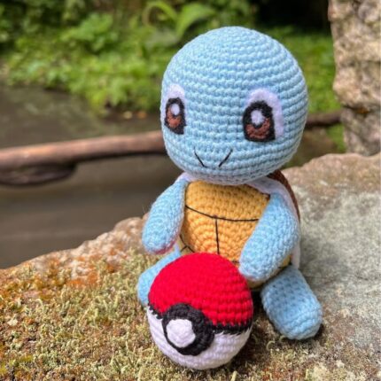 Squirtle & Working Pokeball - Pokemon Gift Crochet Amigurumi