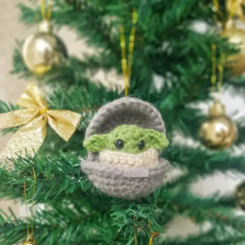 handmade baby yoda crochet gift idea