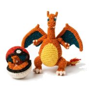Charmander Reversible Pokeball Crochet Pattern, PDF Pattern For You, Amigurumi Pokemon Patterns, charizard.zip