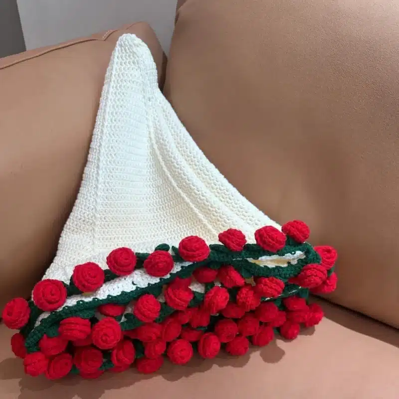 floral crochet blanket collection handmade crochet home decor