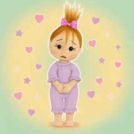 Baby Girl Amigurumi Crochet Pattern – realistic handmade baby doll plush