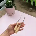 Premium Latch Hook Tool – close-up showing hook detail and handle