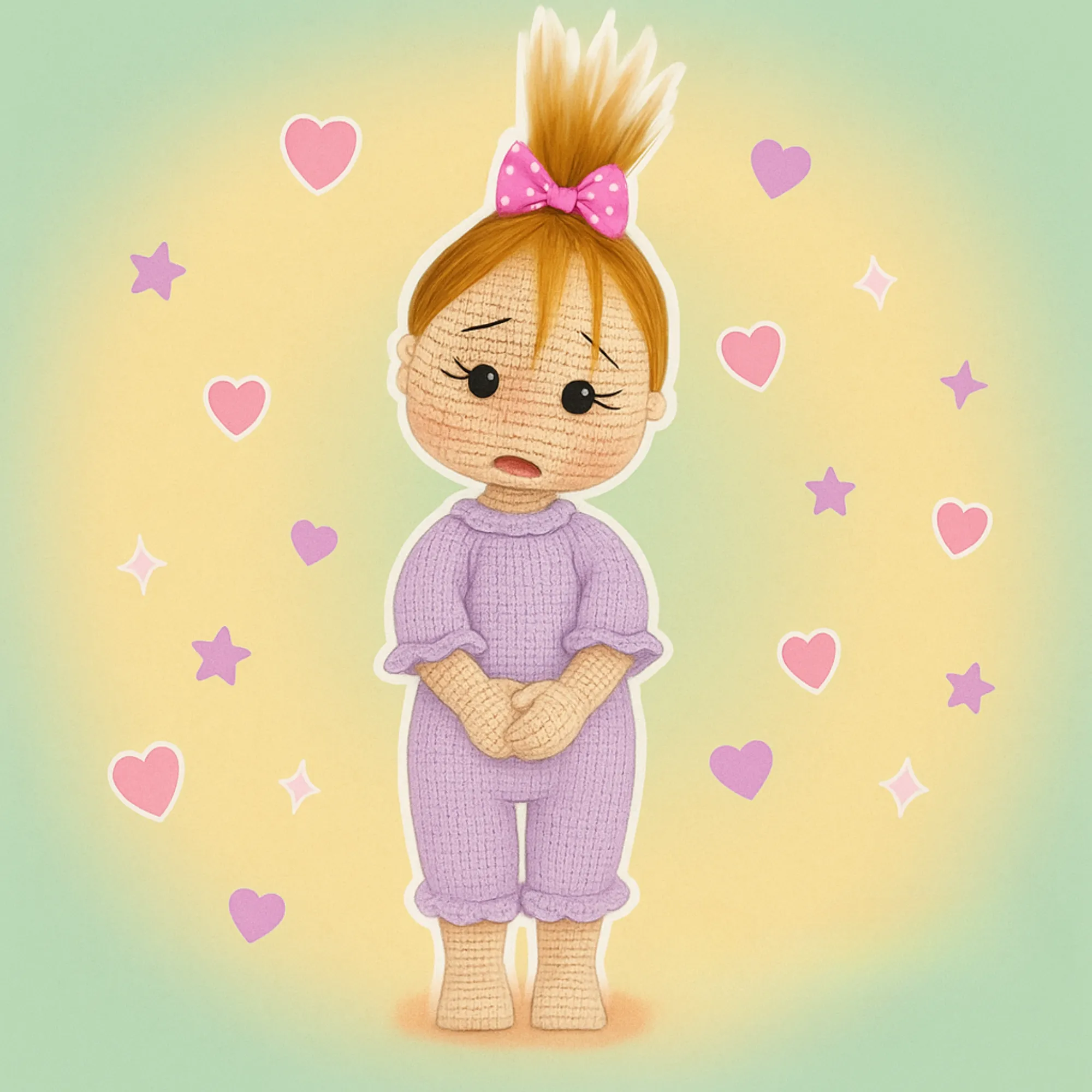 Baby Girl Amigurumi Crochet Pattern – realistic handmade baby doll plush