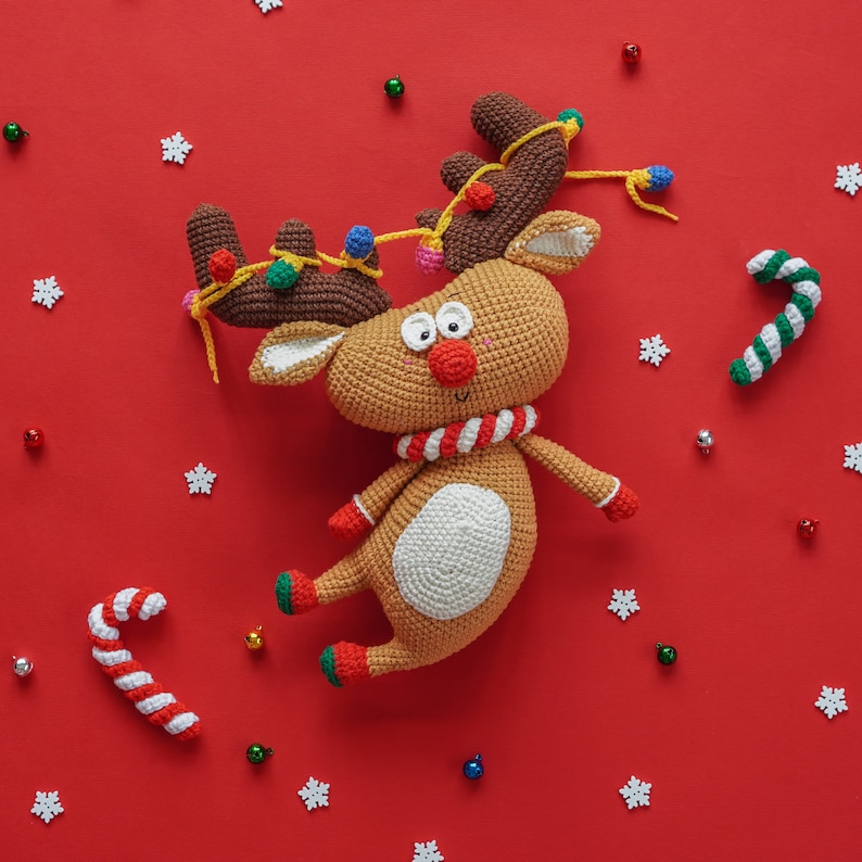 The Christmas Reindeer Crochet Pattern (Crochet Doll Pattern/Amigurumi Pattern for Baby gift)