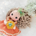 Pattern crochet doll PDF in English pattern crochet doll amigurumi pattern soft doll amigurumi toy doll dress pumpkin Doll - Image 5