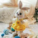 Easter Bunny with Eggs Crochet PATTERN, Amigurumi Bunny Easter Basket, English PDF file, Easter toy pattern - Image 2