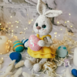 Easter Bunny with Eggs Crochet PATTERN, Amigurumi Bunny Easter Basket, English PDF file, Easter toy pattern - Image 3