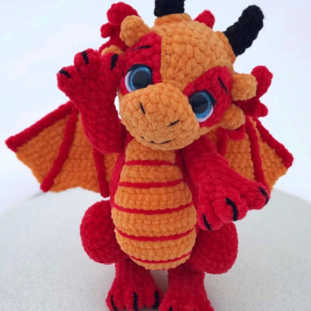 Crochet Pattern Plush Dragon Amigurumi