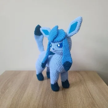 Glaceon crochet pattern, Ice Fox Amigurumi Crochet Pattern | Intermediate PDF Tutorial (US Terms)