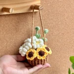 Sunflower Basket Mix Crochet Pattern - Hanging Plant Amigurumi PDF - Image 4