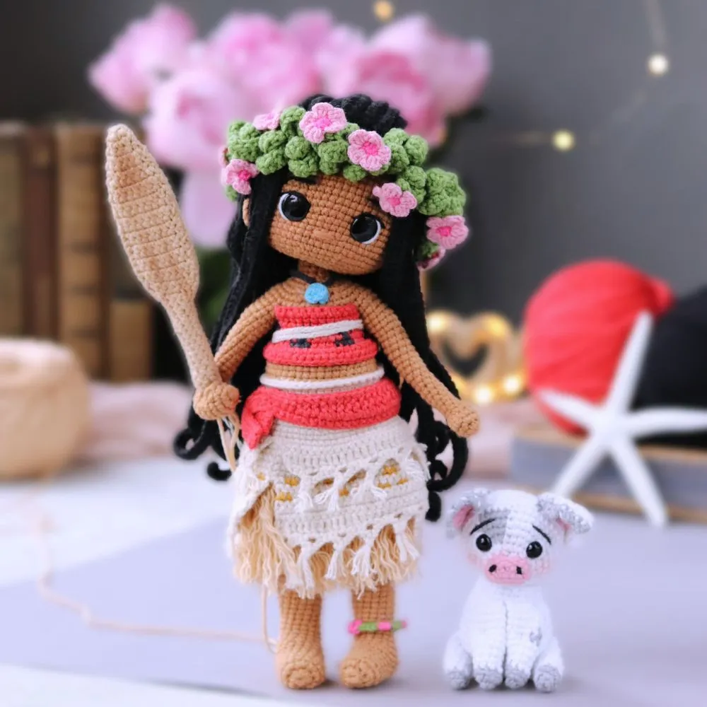 Crochet PATTERN doll with paddle Amigurumi doll Crochet doll Crochet pattern Amigurumi doll pattern cute Doll pattern