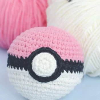 Poke Inspired Love Ball Crochet, Valentine Amigurumi Yarn Plush, Awesome Crochet Pokeball Pattern - Gotta Make Em All - Simple and Easy Crochet Pattern - Pokémon Pokeball Amigurumi Pattern