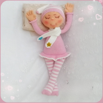 Sonia the Sleeping Doll, Ebook Doll Crochet, Krutoys Pattern, Amigurumi Base, Basic Doll Pattern, Crochet Bodynn