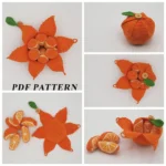 Peelable Orange Crochet Pattern - Amigurumi Fruit Toy PDF
