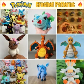 92in1 Pokémon Inspired Amigurumi Pattern | Crochet Pokémon Patterns Set | Cute Beginner Friendly Crochet Plush Collection | Instant Digital Download