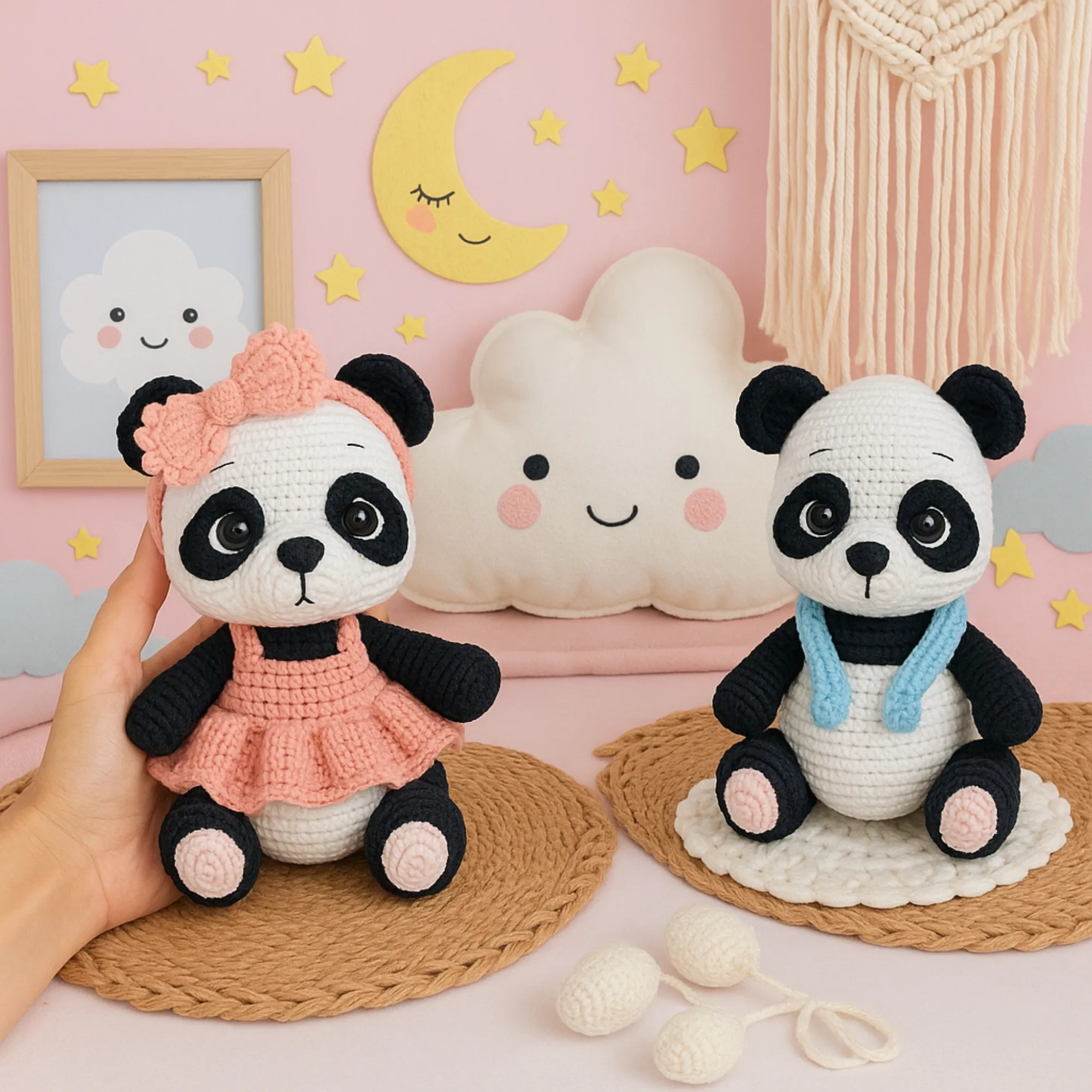 Forest Babies Panda Crochet Pattern, Easy DIY Amigurumi Panda PDF, Beginner-Friendly Crochet Pattern, Digital Crochet Download