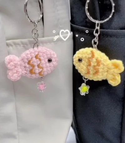 Fish Keychain Crochet Pattern – handmade cute fish keychain accessory