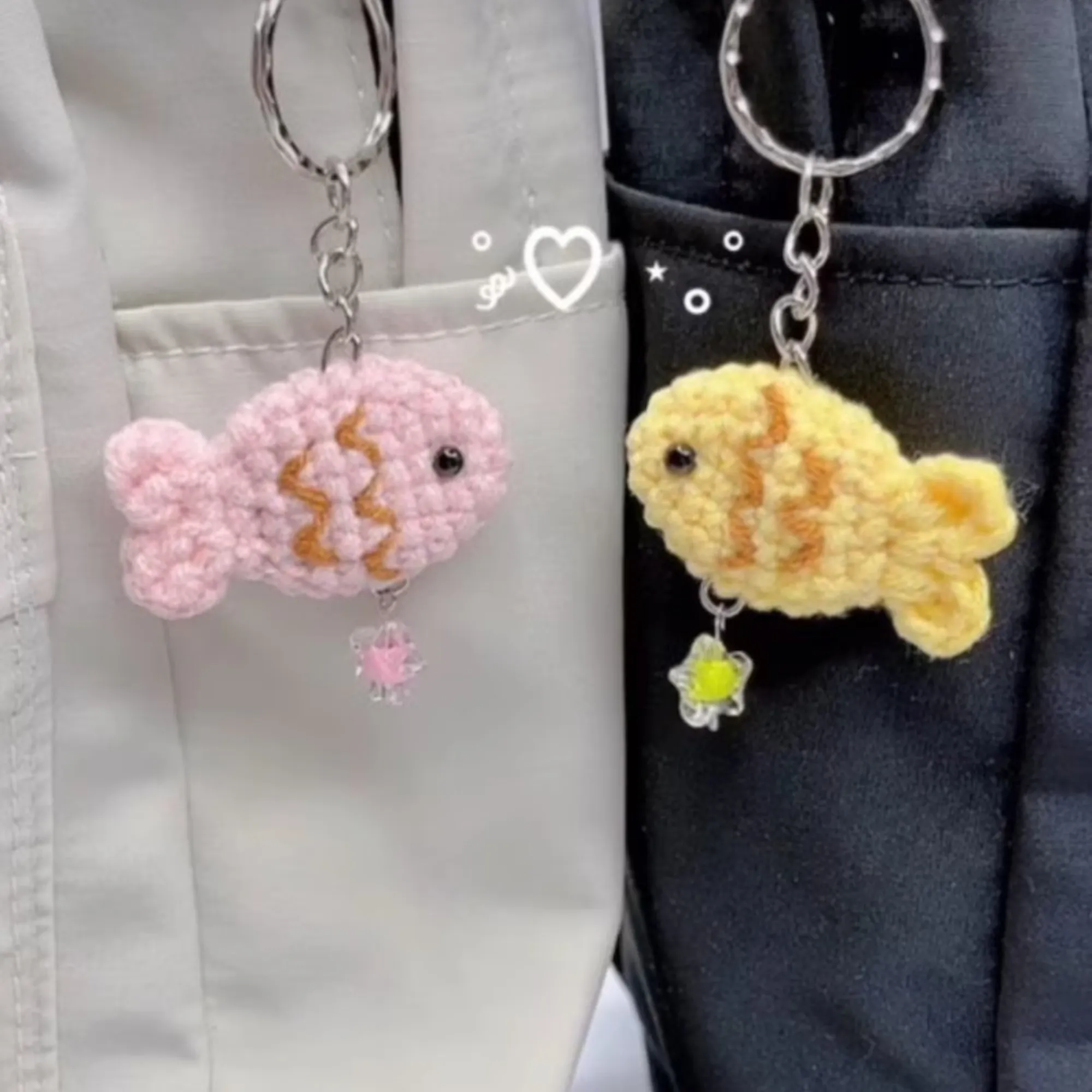 Fish Keychain Crochet Pattern – handmade cute fish keychain accessory