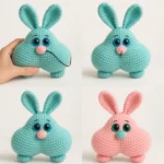 Valentine Bunnies, Amigurumi Crochet Pattern, Sweetheart Toy PDF, Beginner-Friendly Love Bunny Tutorial - Image 4