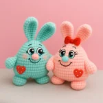 Valentine Bunnies, Amigurumi Crochet Pattern, Sweetheart Toy PDF, Beginner-Friendly Love Bunny Tutorial - Image 2