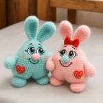 Valentine Bunnies, Amigurumi Crochet Pattern, Sweetheart Toy PDF, Beginner-Friendly Love Bunny Tutorial - Image 5