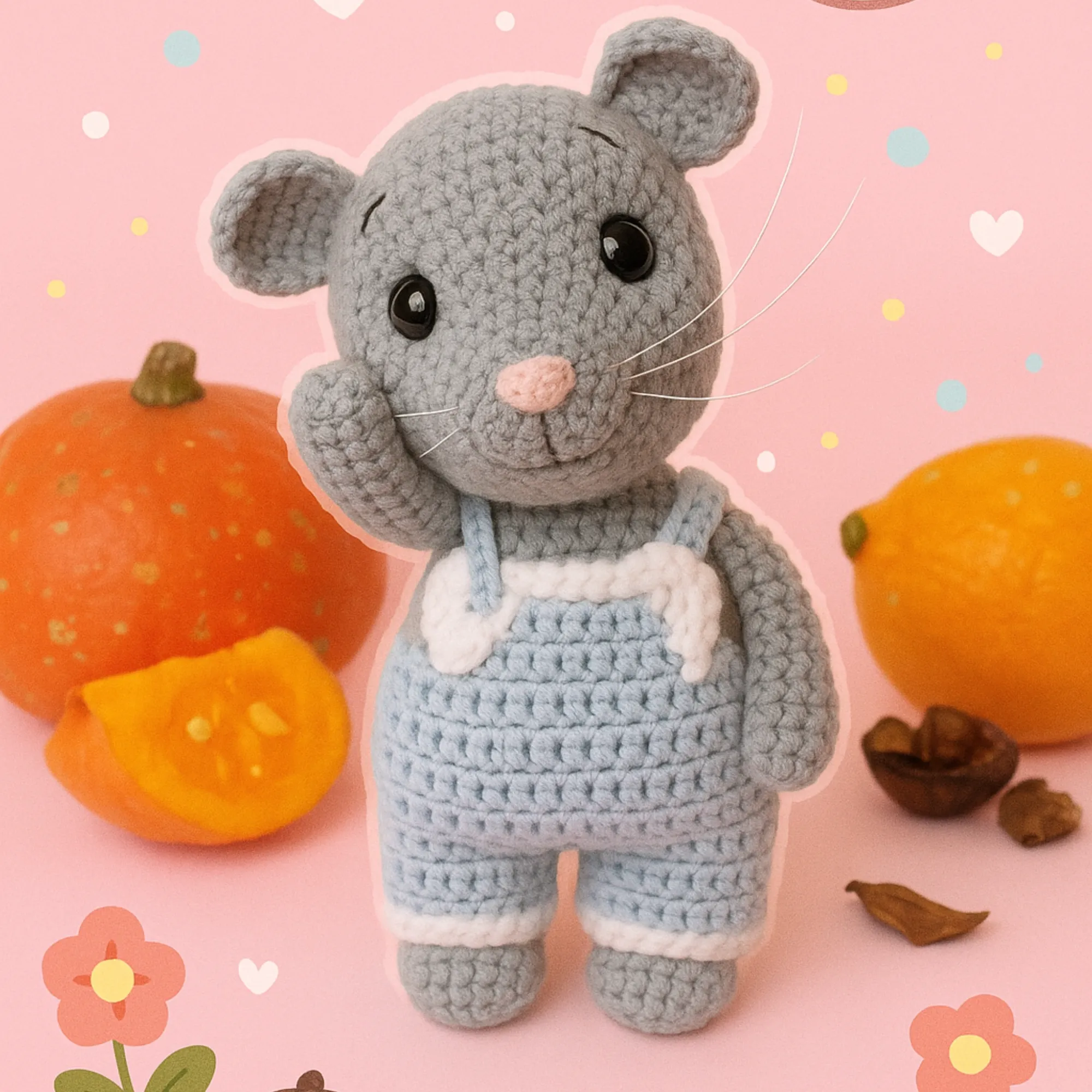 Easy No-Sew Mouse Crochet Pattern PDF – Beginner Amigurumi Toy Tutorial | Sage and Silky