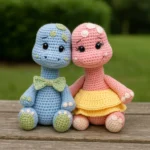Cute Girl Dinosaur, Amigurumi Crochet Pattern, PDF Tutorial, Easy No-Sew Plush Toy, Beginner-Friendly - Image 2