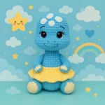 Cute Girl Dinosaur, Amigurumi Crochet Pattern, PDF Tutorial, Easy No-Sew Plush Toy, Beginner-Friendly - Image 8