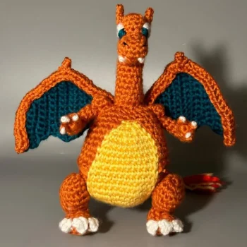 Charmander Reversible Pokeball Crochet Pattern, PDF Pattern For You, Amigurumi Pokemon Patterns, charizard.zip
