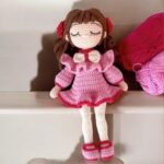 Amigurumi Araminta Doll Crochet Pattern, Handmade Crochet Amigurumi Araminta Doll, Adorable Finished Amigurumi Plush Toy, Gift For Girls - Image 5