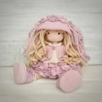 Rose Crochet Doll Pattern, Amigurumi Doll Pattern, Amigurumi Tutorial, English Pattern Pdf, diy gift for girl