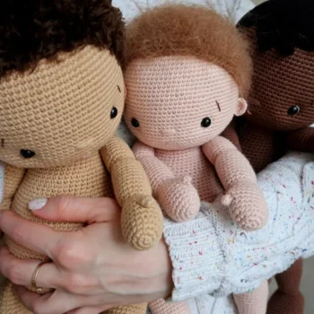 3-in-1 Crochet Baby Doll Amigurumi Pattern PDF - Versatile DIY Amigurumi Girl Doll, Multiple Styles