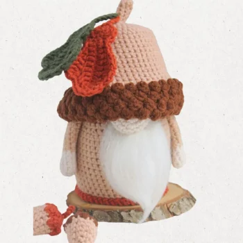 Acorn Gnome & Acorn Decorations Crochet Pattern - Amigurumi PDF