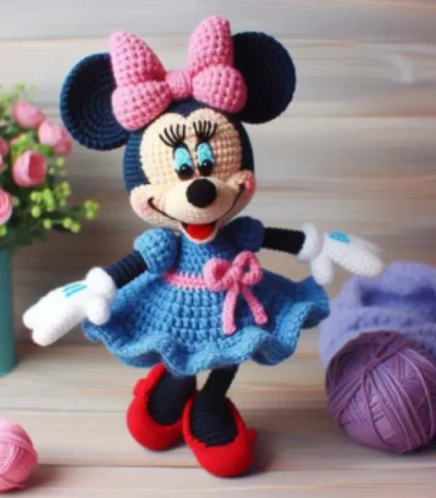 crochet minnie hat and doll pattern disney inspired crochet project