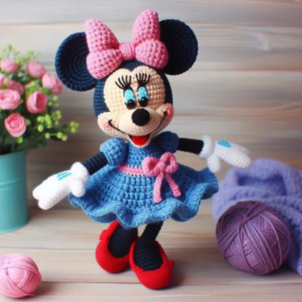 Crochet Minnie Hat and Doll Pattern crochet minnie hat and doll pattern disney inspired crochet project