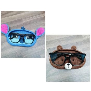 2in1 Cute Bear and Alien Eyeglasses Holder Crochet Pattern, Easy Crochet Pattern