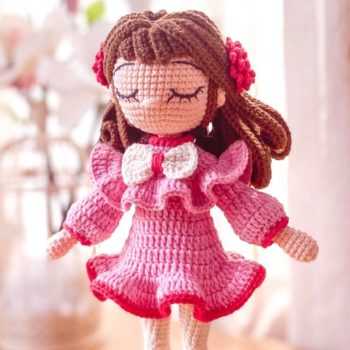 Amigurumi Araminta Doll Crochet Pattern, Handmade Crochet Amigurumi Araminta Doll, Adorable Finished Amigurumi Plush Toy, Gift For Girls