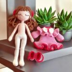 Amigurumi Araminta Doll Crochet Pattern, Handmade Crochet Amigurumi Araminta Doll, Adorable Finished Amigurumi Plush Toy, Gift For Girls - Image 4
