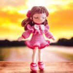 Amigurumi Araminta Doll Crochet Pattern, Handmade Crochet Amigurumi Araminta Doll, Adorable Finished Amigurumi Plush Toy, Gift For Girls - Image 3