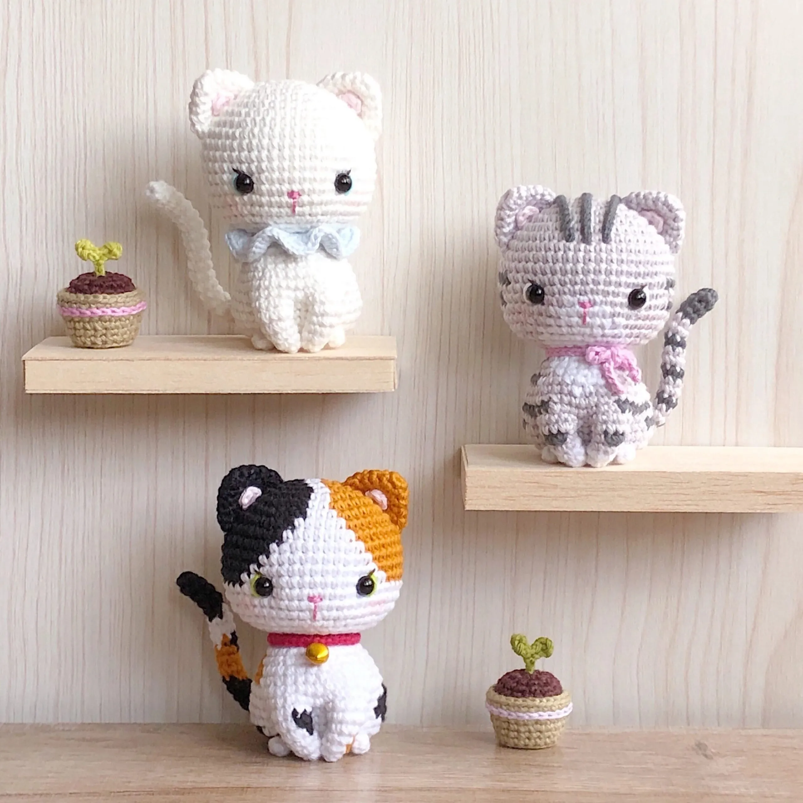 Kitten Girl Amigurumi Crochet Patterns - 3 in 1 Bundle | PDF Instant Download | Crochet Cat Pattern