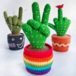 Cactus Hand CROCHET PATTERN / Amigurumi cactus PDF English pattern / Middle finger cactus / Pincushion crochet pattern - Image 2