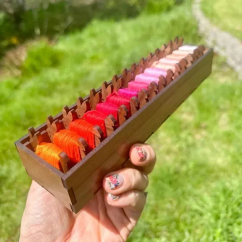 Wooden Animal Thread Organizer Set | Sheep, Rabbit & Cat Embroidery Floss Bobbin Holder for Sewing | Craft Tool