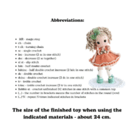 Pattern crochet doll PDF in English pattern crochet doll amigurumi pattern soft doll amigurumi toy doll dress pumpkin Doll - Image 7