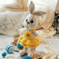 Easter Bunny with Eggs Crochet PATTERN, Amigurumi Bunny Easter Basket, English PDF file, Easter toy pattern - Image 2
