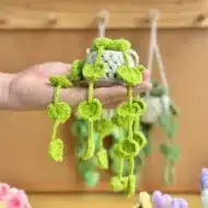 Pothos Car Hanging Plant Crochet Pattern - Flower Basket PDF - Image 4